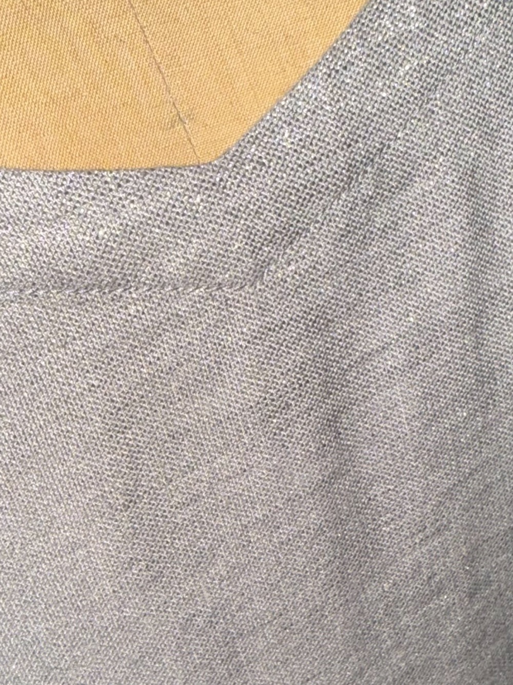 Eileen Fisher Woman 1X Metallic Linen Slip Dress | Silver Gray | Pockets